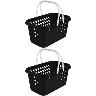 Kit 2 Cestas Plásticas Supermercado 3L Cestinha Compras com Alça - Usual Utilidades em Oferta na Shopee