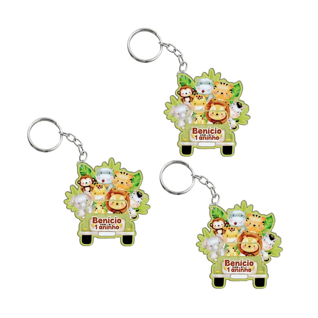Chaveiro Personalizados em MDF Carrinho Safari Masculino em Oferta na Shopee