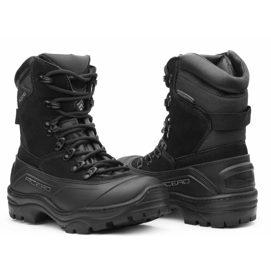 Botas Militares Tatica Original Acero Tiger Pró Nobuck Preto Coturno Tatico Com C.A Para Seguranças Bombeiros Policiais