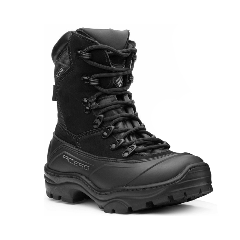 Bota Botinha Militar Acero Couro Tiger Pró Nobuck Preto Botina Coturno Tatico CA Soldado Policia Seguranças Profissional