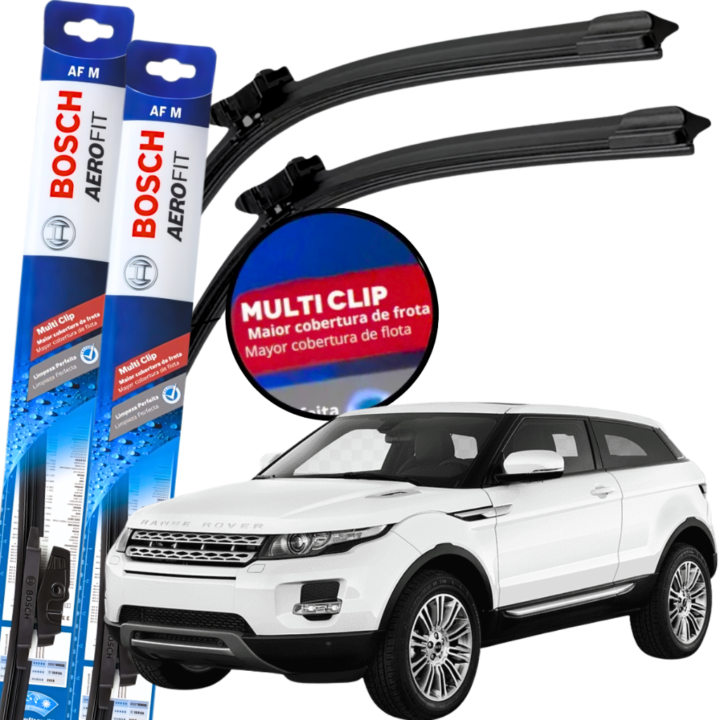 Par Palheta Limpador Parabrisa Original Bosch Multiclip Range Rover Evoque 2011 à 2018 - Spare Parts and Accessories for Vehicles