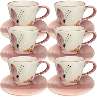 Xicaras para Café ou Chá Grande de 200ml em Cerâmica Pintado a Mão em Oferta na Shopee