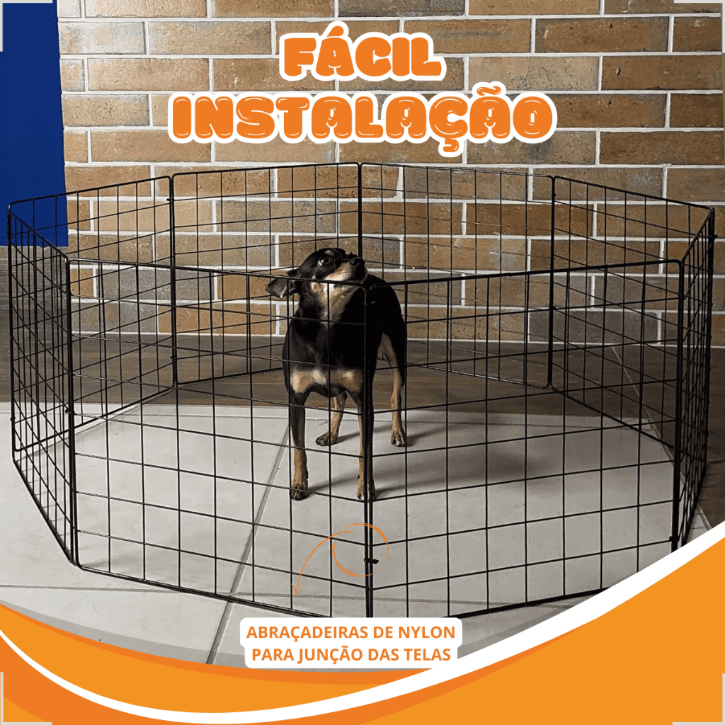 Cercado Pet Grade 40x40 Reforçada Para Animais Coelho Cachorro Envio Imediato