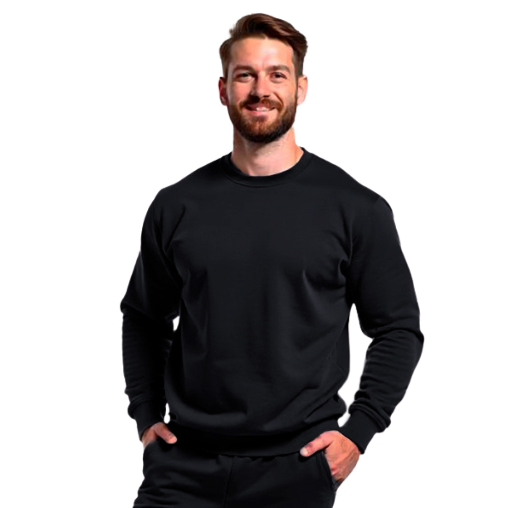 Moletom Gola Redonda Blusa De Frio Básico Careca Casaco Feminino Masculino Flanelado Liso Algodão