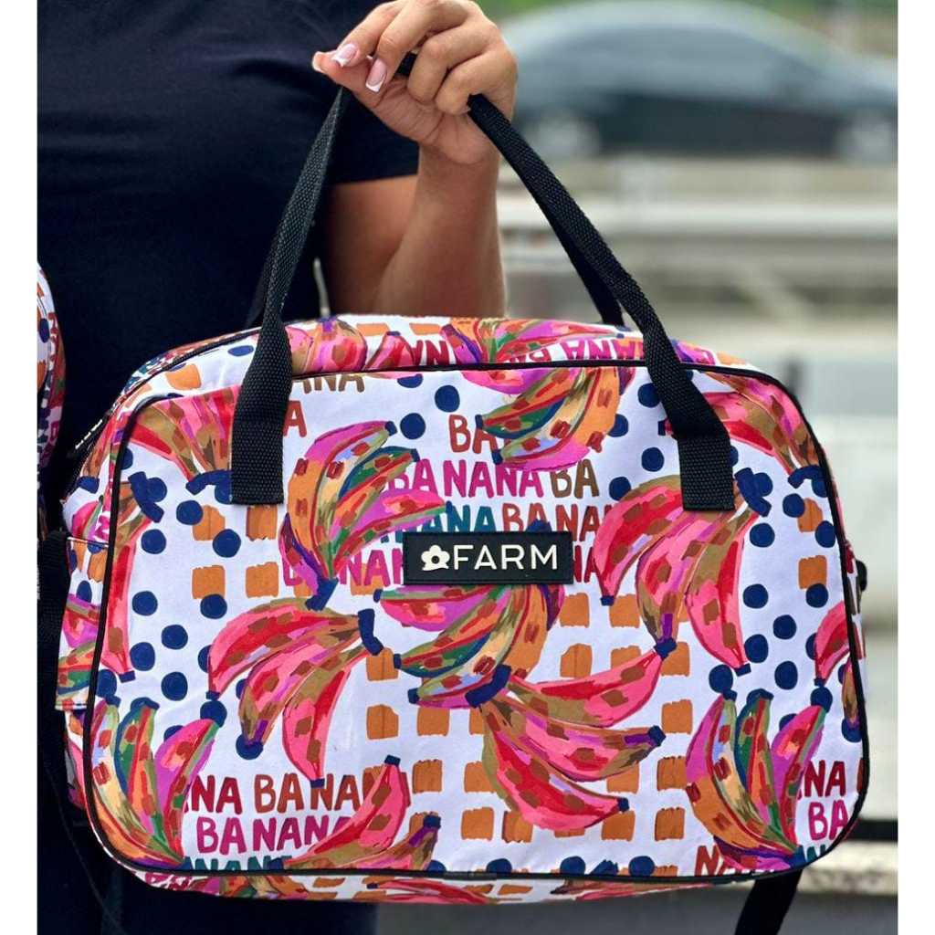 Bolsa Maleta Unissex Mala de mão Colorida Estampada verão 06