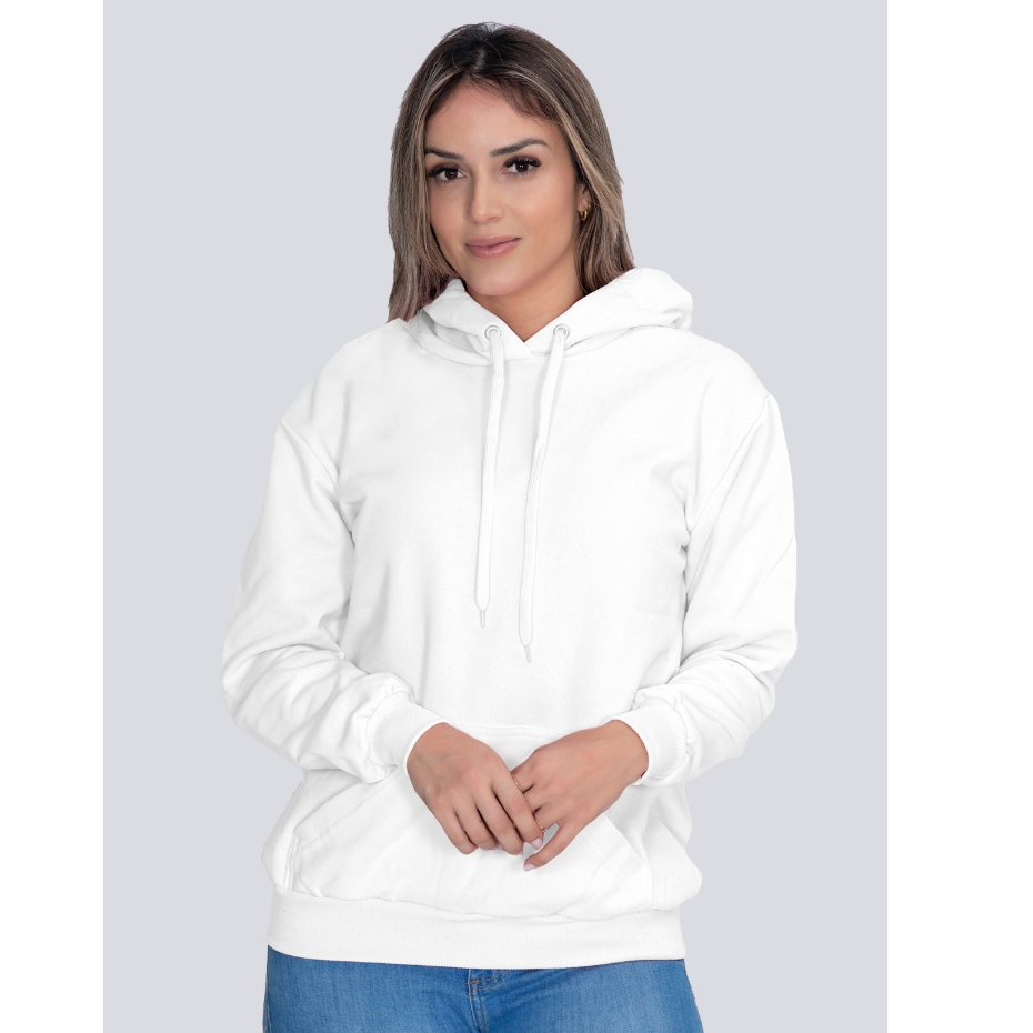 Moletom Feminino Blusa de Frio COm Capuz Atacado Algodão Flanelado Confortável