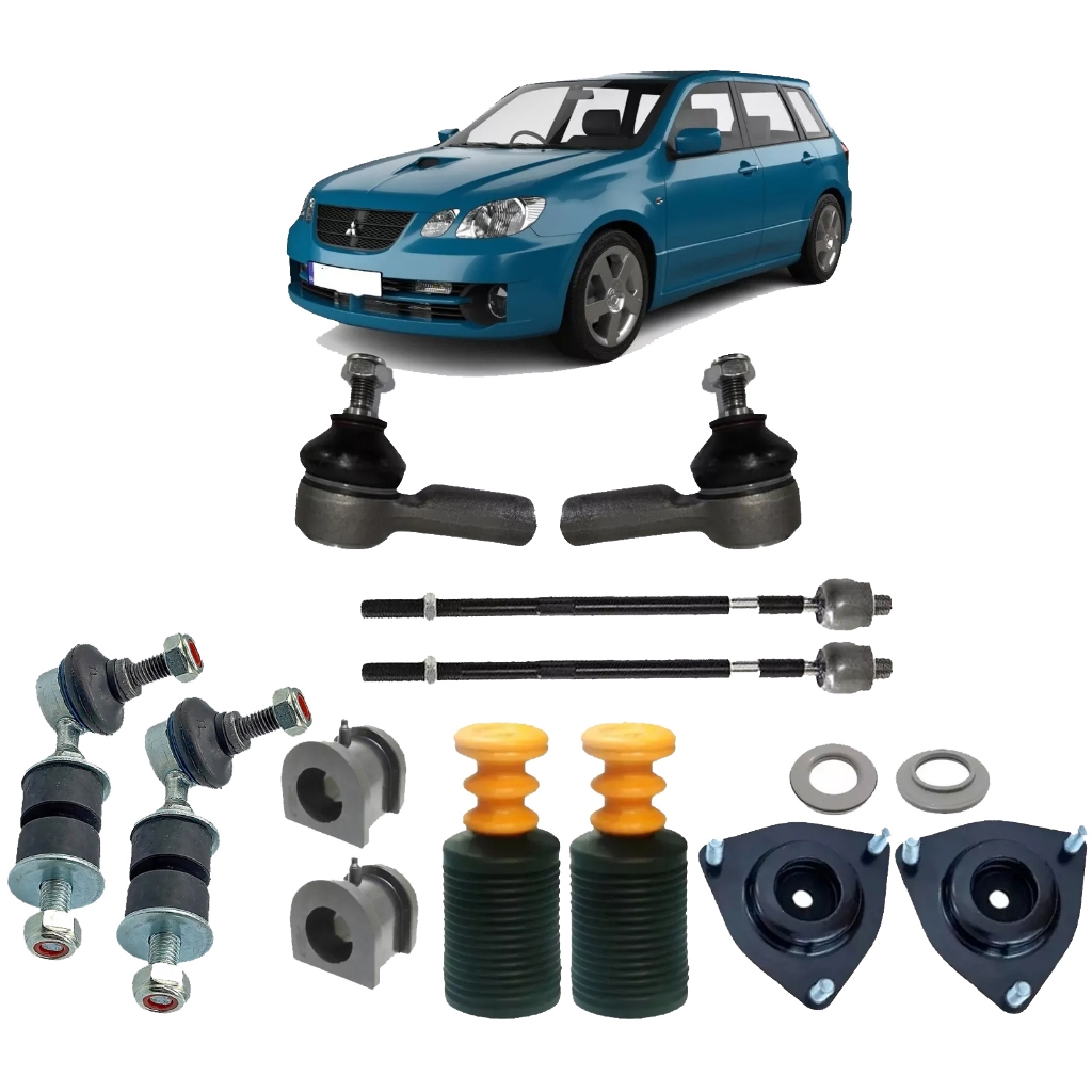 Kit Amortecedor + Bieletas e Bucha Barra Diant + Barra Axial + Terminal Direção Airtrek 2003 a 2008