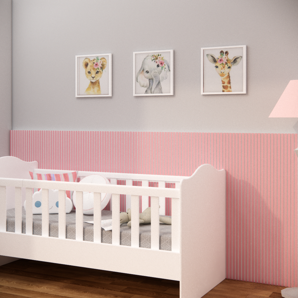 Kit  Placas Painel De Parede Ripado em MDF Revestimento Autocolante 45x11 Envio Imediato!!