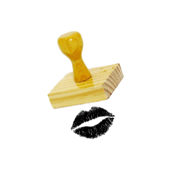 Carimbo Beijo decorativo personalizado para embalagens de papel kraft