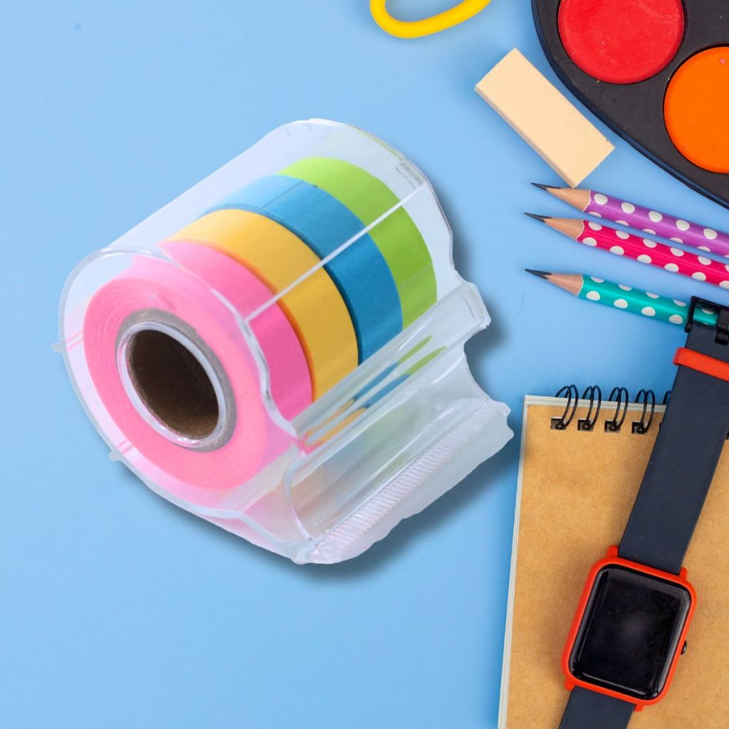 Recadinho Rolo Nota Adesiva em Rolo Roller Notes c/ Dispenser 12,5mmx8mm Sortido Escritório Escolar em Oferta na Shopee