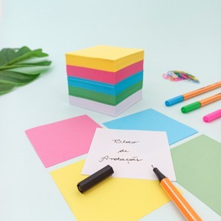 Blocos de Anotação Bloquinho Auto Adesivo Coloridos Vários Modelos Escritório