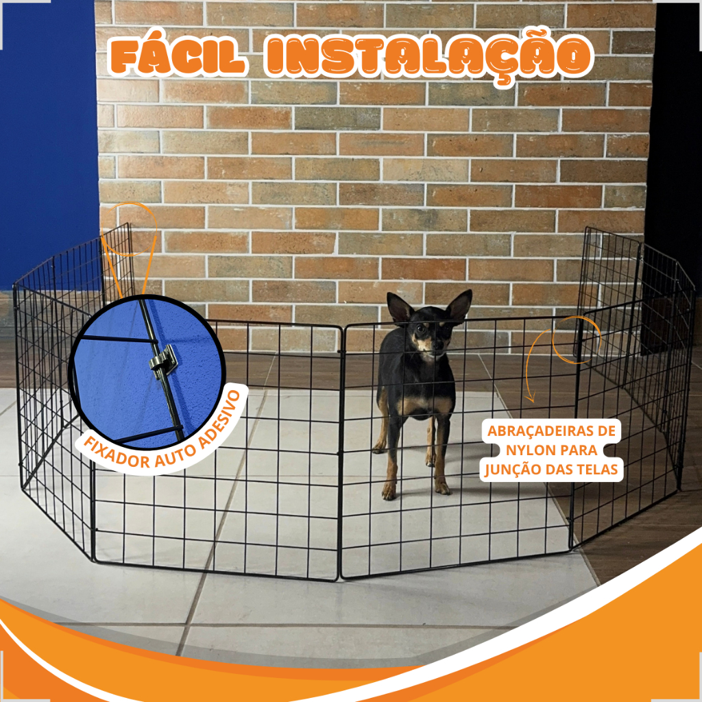Módulo Pet 40x40 Cercado Segurança Casa Cachorro Filhotes Porquinho Da India Promoção