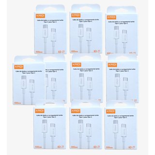 Kit 20 Cabos De Dados E Carregamento Turbo Tipo-c Para Tipo-c em Oferta na Shopee