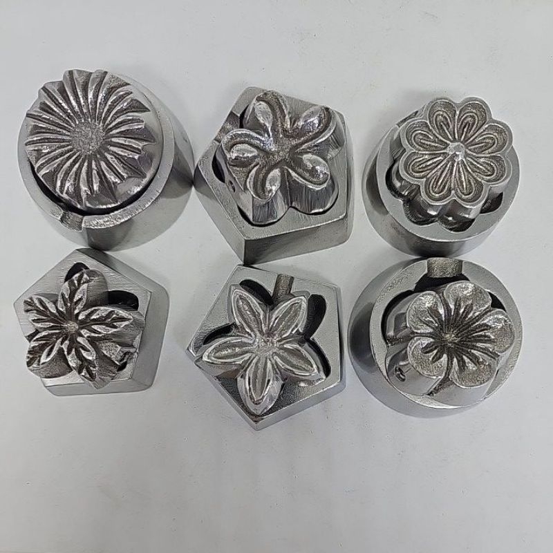 Frizador/golfrador/modelador kit flores apliques 6 modelos em alumínio