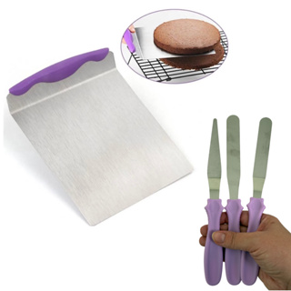 Kit Confeiteiro C/ Espátula Salva Bolo Placa Culinária + Espátulas Reta Angular Decorar em Oferta na Shopee