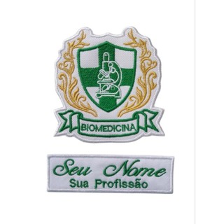 Patch Biomedicina Ramo modelo3 - Kit Nome + Logotipo