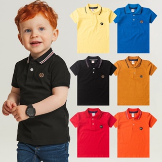 Kit Sortido 4 Camisetas Polo Menino Infantil Manga Curta Verão em Oferta na Shopee