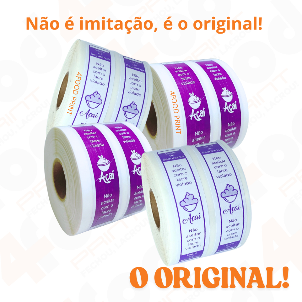 Lacres de Segurança Adesivo Delivery Para Açaí 10x2cm em Oferta na Shopee