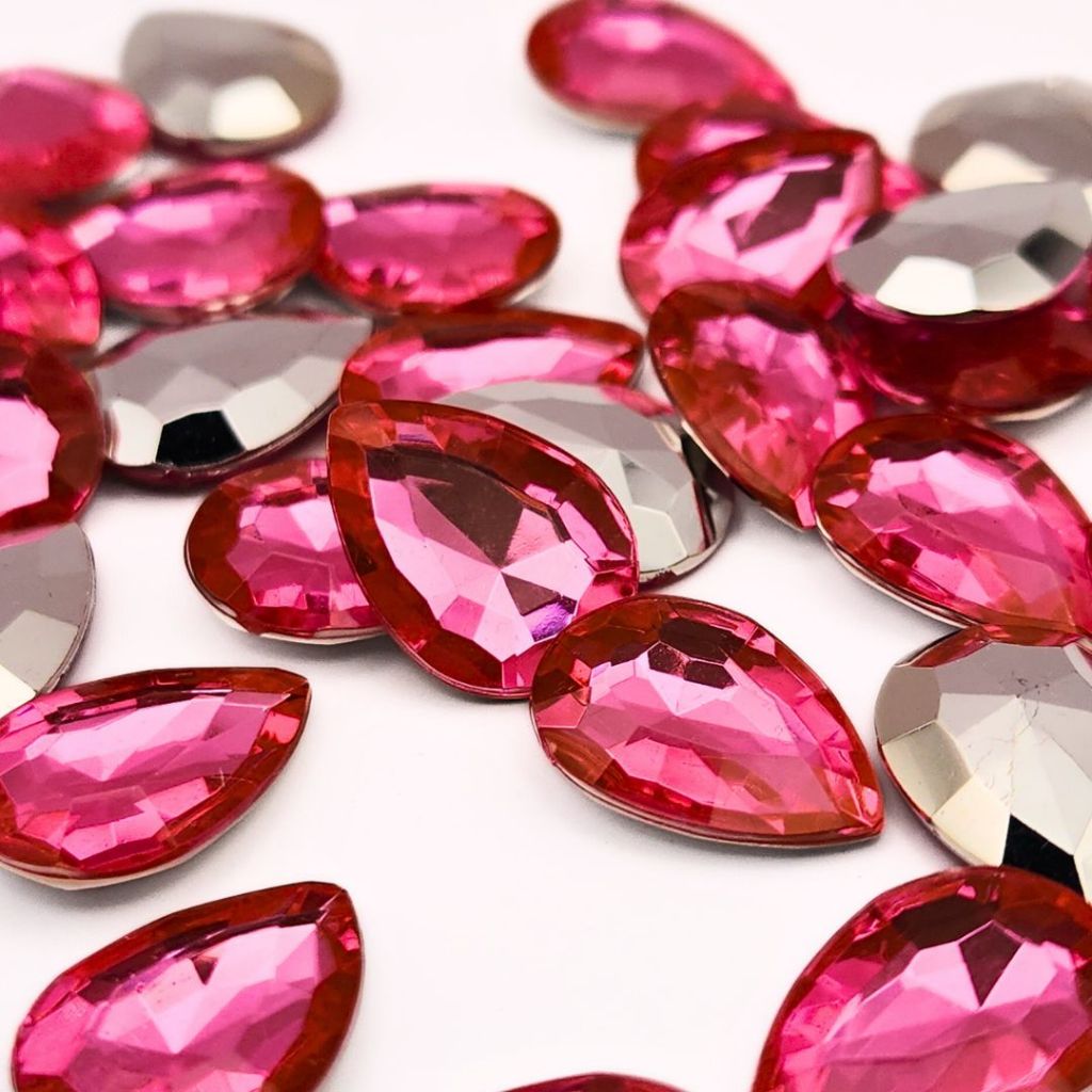 Chaton Gota 13x18mm - Rosa Chiclete - Base Irregular