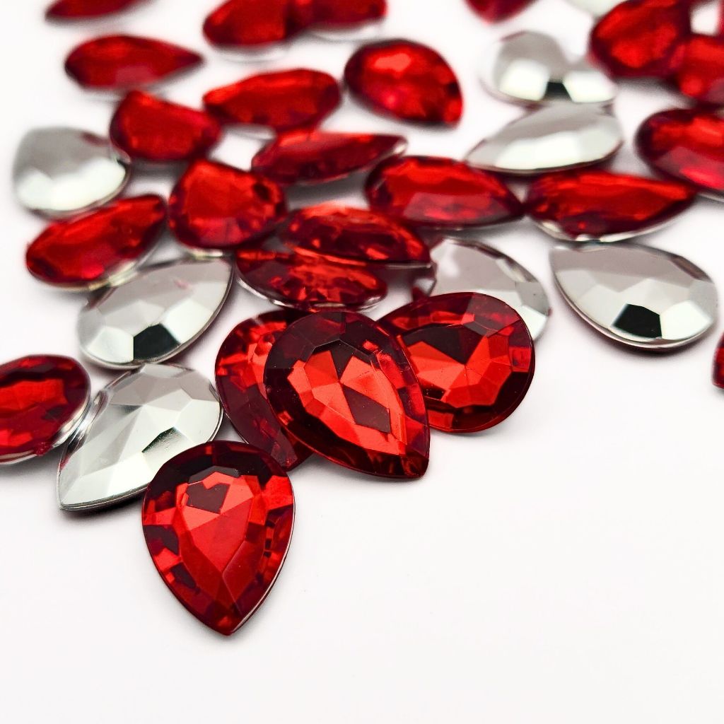 Chaton Gota 13x18mm - Vermelho - Base Irregular em Oferta na Shopee