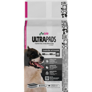 Petlike Ultra Pads Tapete Higiênico Com Carvão Ativado 80x60cm 30 Unidades em Oferta na Shopee