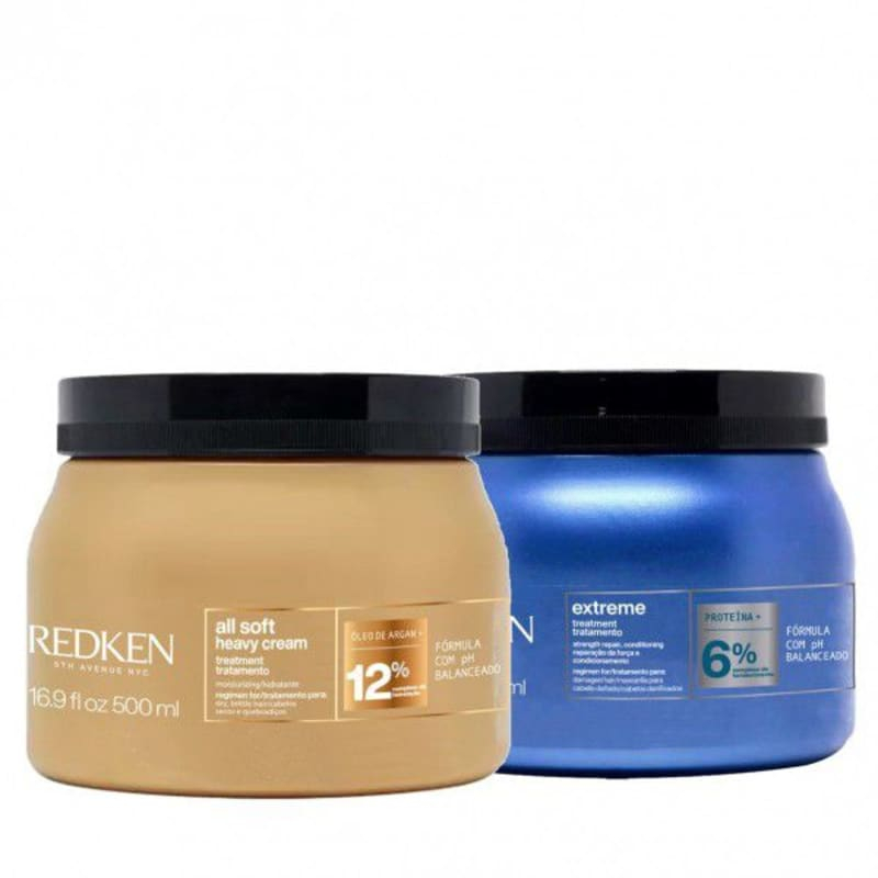 Kit Redken Extreme & Alll Soft Reconstrução x Hidratação Duo (2 Produtos) em Oferta na Shopee