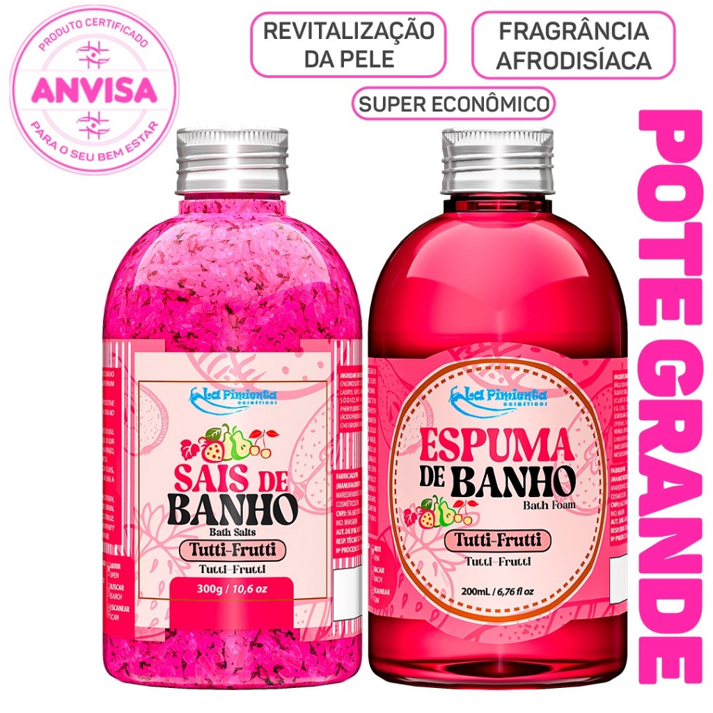 KIT SAIS E ESPUMAS DE BANHO SENSUAL E AFRODISÍACO PARA BANHEIRA DE HIDROMASSAGEM, OFURÔ, BANHEIRO em Oferta na Shopee