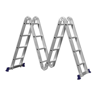 Escada Articulada 4x4 de Alumínio Multifuncional 16 Degraus e Altura de 4,32 Metros Mor em Oferta na Shopee