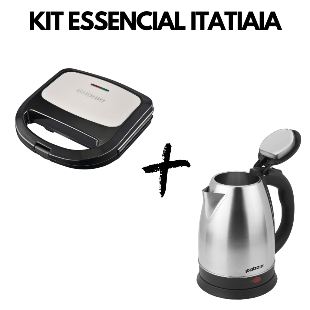 Kit Itatiaia Essencial: Chaleira Elétrica 127v 1,8L + Sanduicheira 127v – Praticidade e Eficiência na Sua Cozinha!