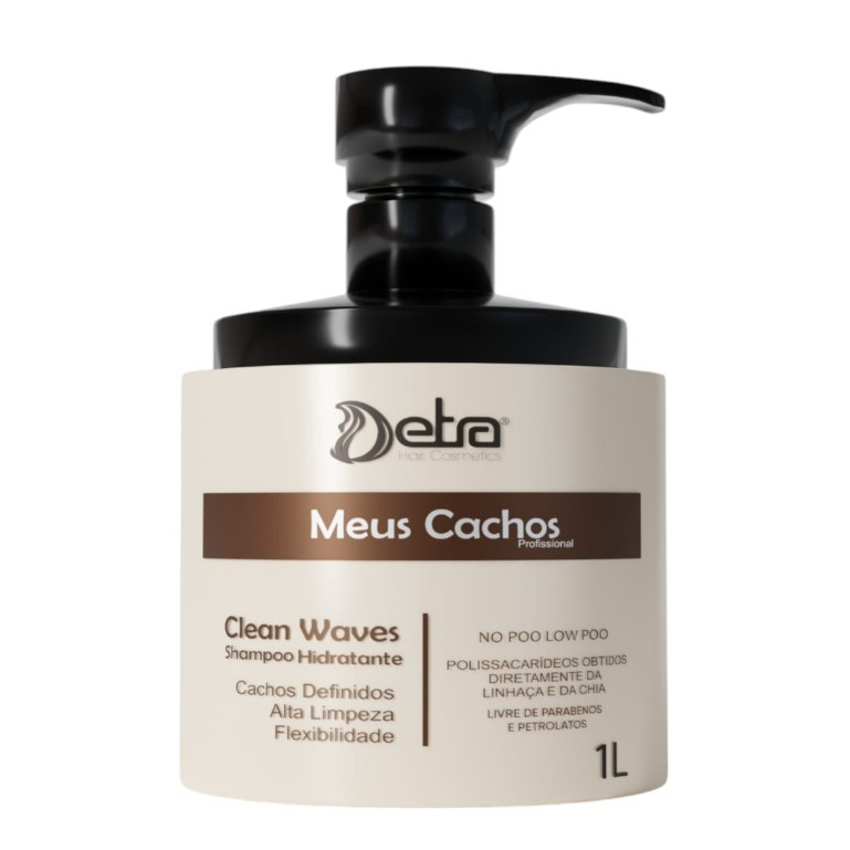 Shampoo Hidratante sem Sulfato  Meus Cachos - 1l - Detra Hair Cosmetics