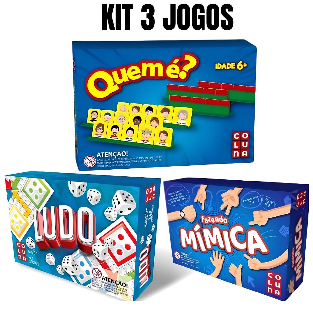 KIT 3 JOGOS - Fazendo Mimica + Ludo + Quem é (Estilo cara a cara) - Promoção em Oferta na Shopee