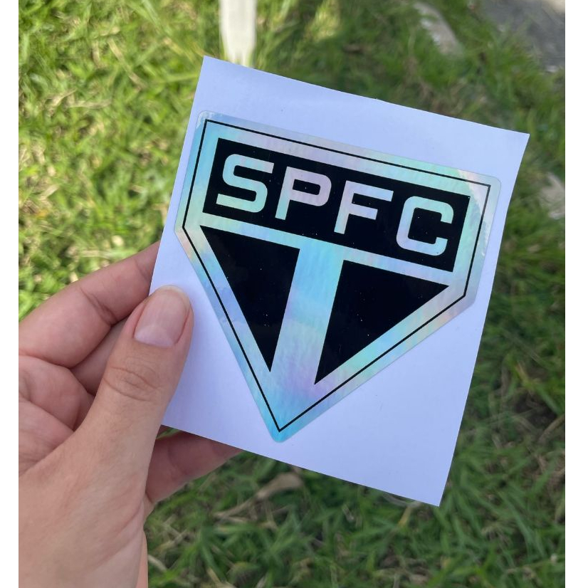 Adesivo Holografico 3d Time São Paulo Tricolor para Carro/Moto em Oferta na Shopee