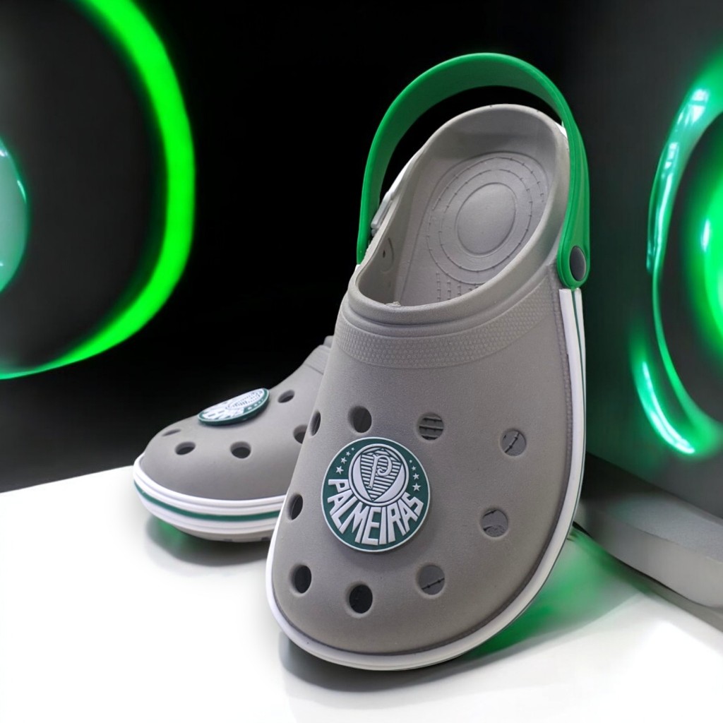 Sandália Infantil Menino Babuche Leve Verde Chinelo Criança Time em Oferta na Shopee