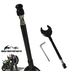 ANTENA METALICA CORTA PIPA RETRATIL MOTO - FIXACAO EM GUIDAO 1" 1/4 - COMPRIMENTO 65CM