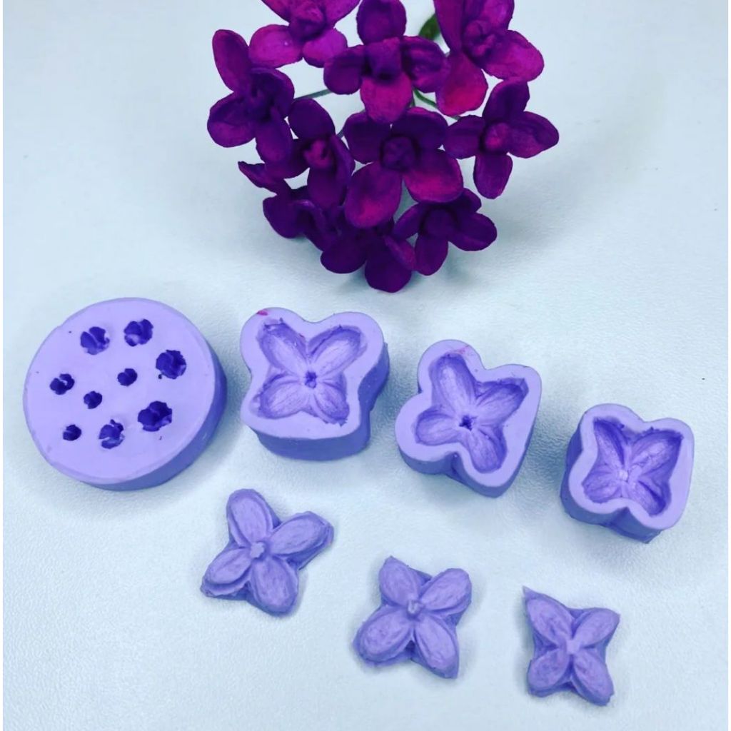 Mini kit molde frisador + miolo da flor Lilac