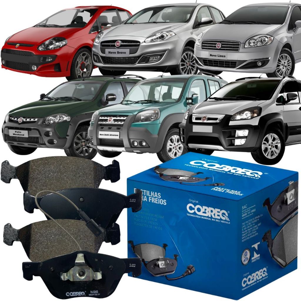 Jogo Pastilha Freio Cobreq Fiat Palio Week Adv Punto Bravo em Oferta na Shopee