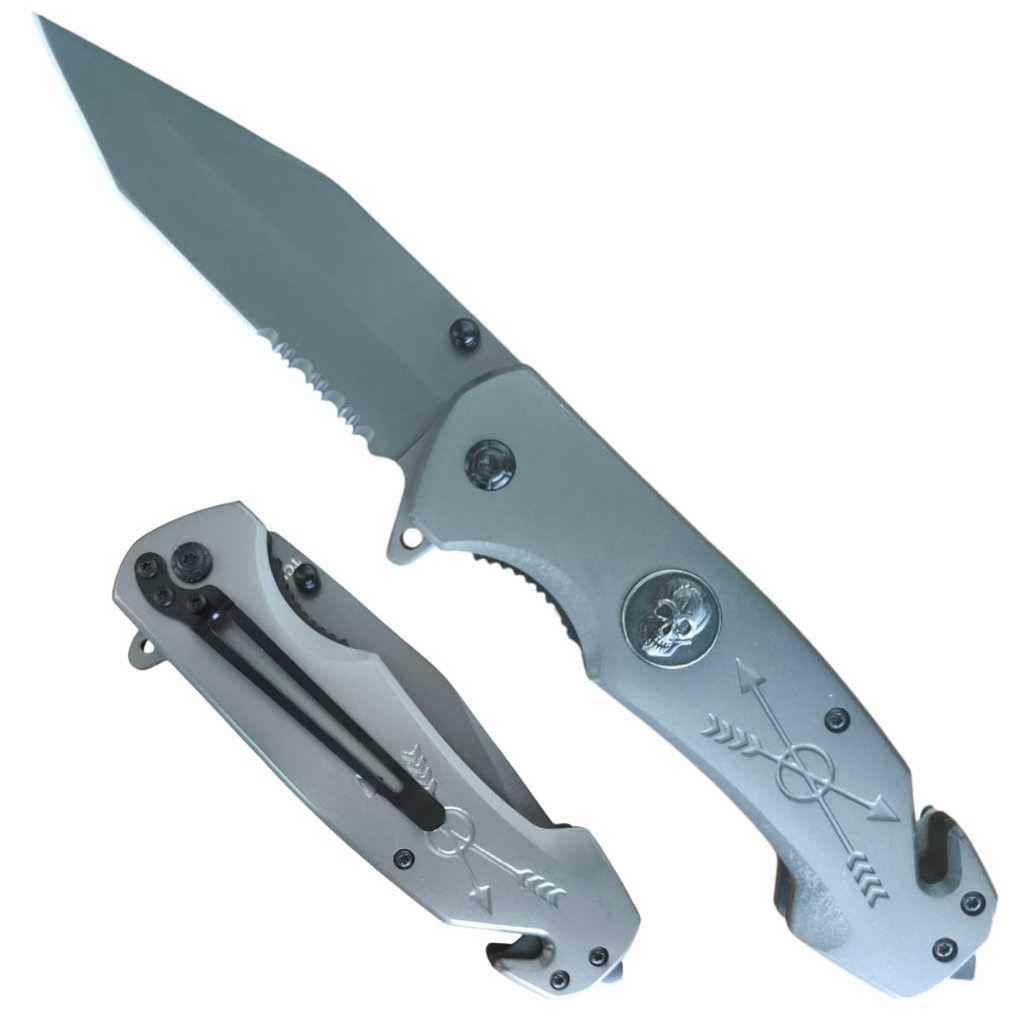 Canivete Multifuncional Semi Automatico Inox Pesca Caça Camping Taue TC12