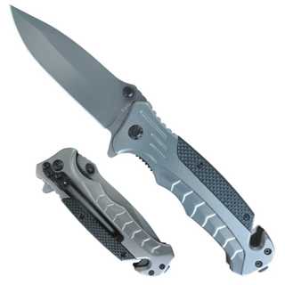 Canivete Tático Multiuso Semi Automático Aço Inox Pesca Caça Camping De Bolso Lâmina Afiada FA46 em Oferta na Shopee