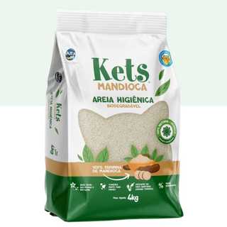 Areia Sanitária Higiênica Para Gatos Kets Mandioca Biodegradável em Oferta na Shopee
