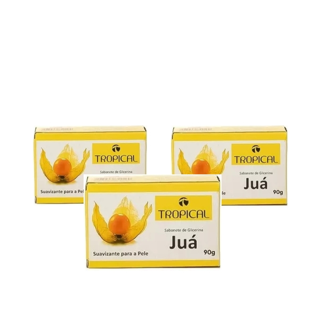 Kit Sabonete Juá em Barra Tropical 90g - 3 , 6 ou 12 Unidades em Oferta na Shopee