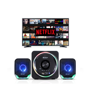 Home Theater Bluetooth Knup 16w Rms Com Subwoofer 2.1 Caixa De Som Com Radio FM Soundbar para Tv P2 em Oferta na Shopee