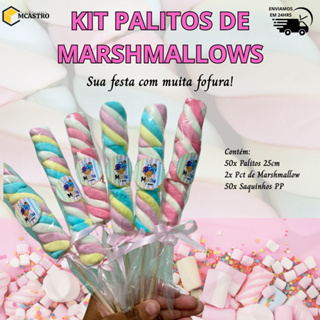 KIT ATÉ 50 PALITOS DE MARSHMALLOWS PARA FESTA DE ANIVERSARIO em Oferta na Shopee