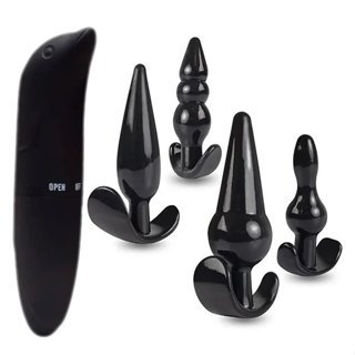 SEXY SHOP KIT 4 Plug Anal Silicone Macio + Vibrador Feminino Mais Vendido SEX SHOP Produtos em Oferta na Shopee