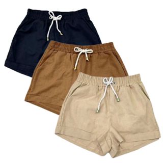 SHORT FEMENINA LISO LINHO COM BOLSO em Oferta na Shopee