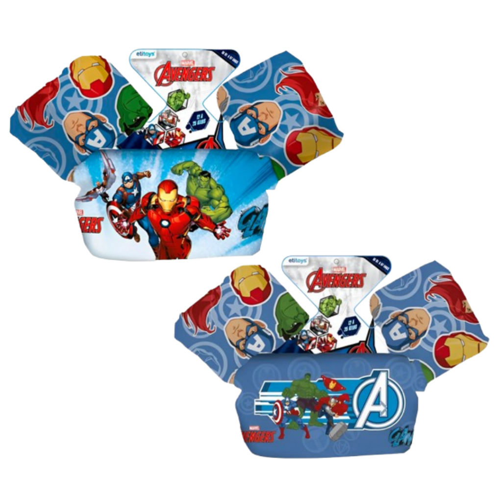Boia Colete Infantil Salva-Vidas Avengers Heróis Etitoys - Peito e Braço Homem de Ferro Capitão América Seguro