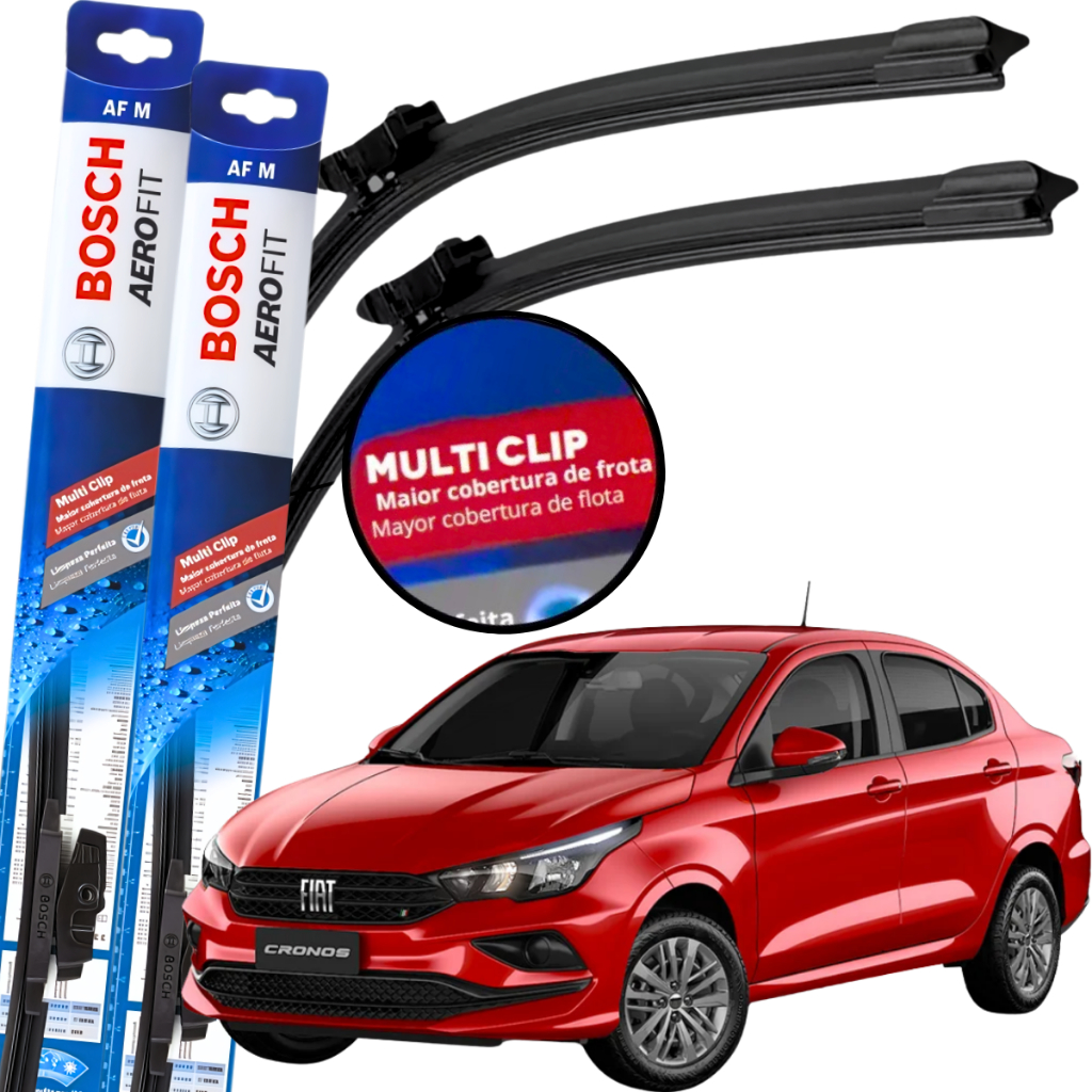 Par Palheta Limpador Parabrisa Original Bosch Multiclip Fiat Cronos 2017 à 2025 em Oferta na Shopee