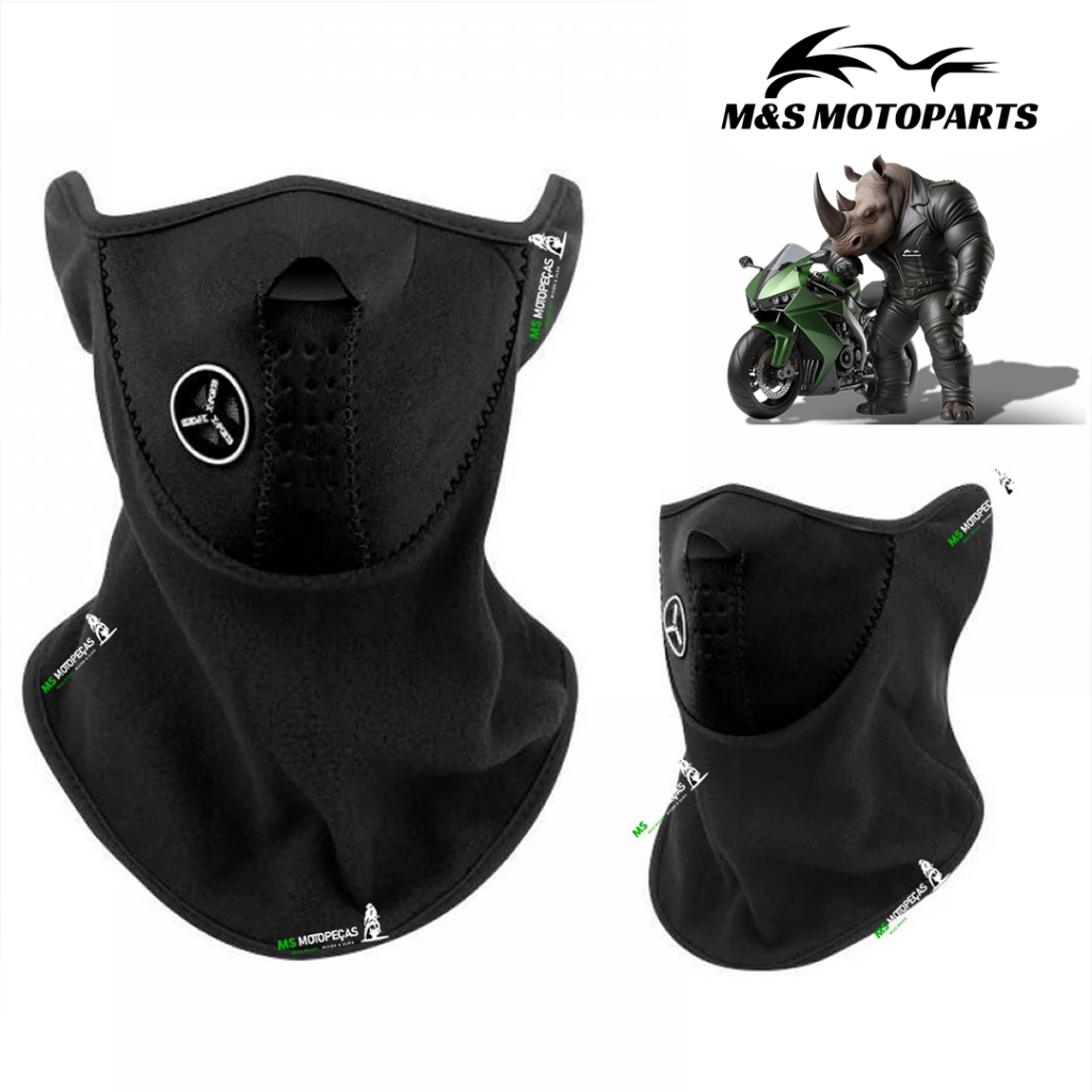 Máscara Facial Balaclava de Neoprene Proteção Moto Motoqueiro Ciclista em Oferta na Shopee