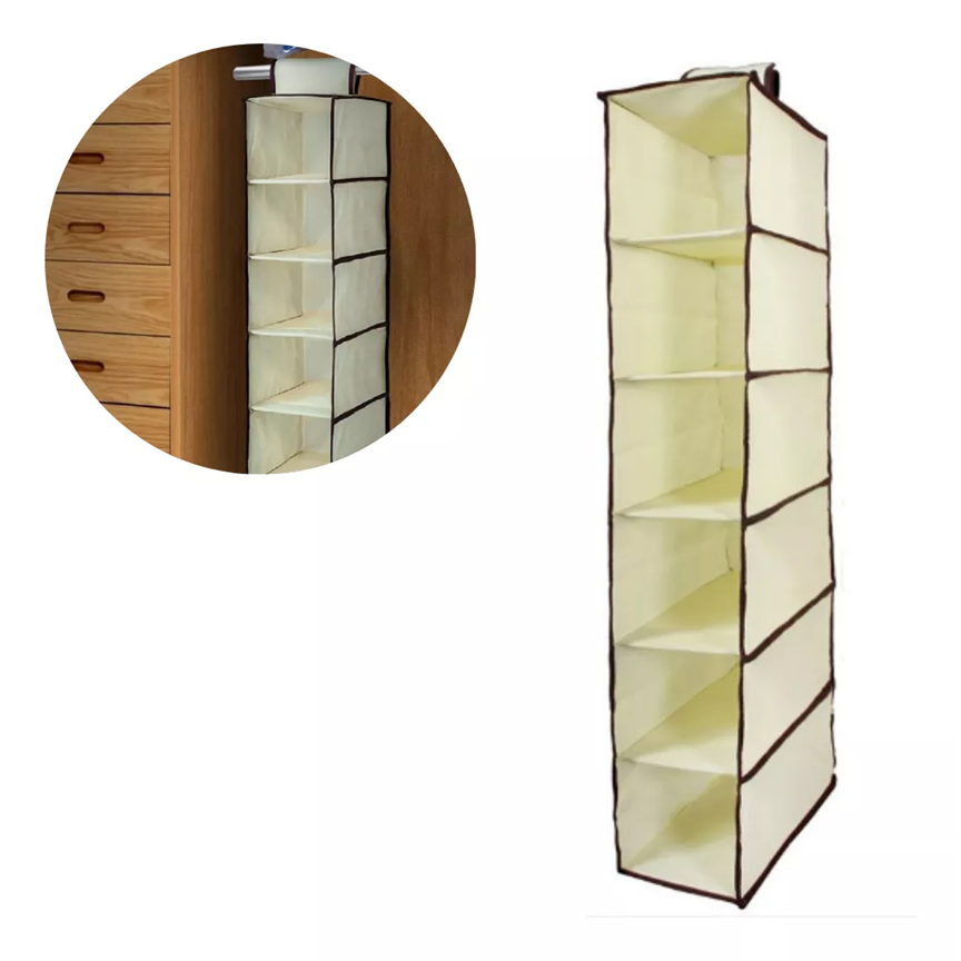 Sapateira Vertical Organizador Suspenso P/ Guarda Roupa 6 Divisórias