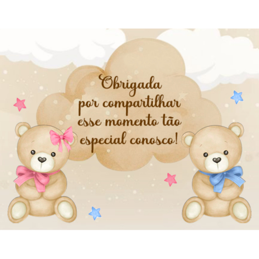 KIT 10, 15, 25 ou 30 UN de TAG Furada Chá de Bebê, Chá Revelação, Aniversário, Eventos, Mimo Família