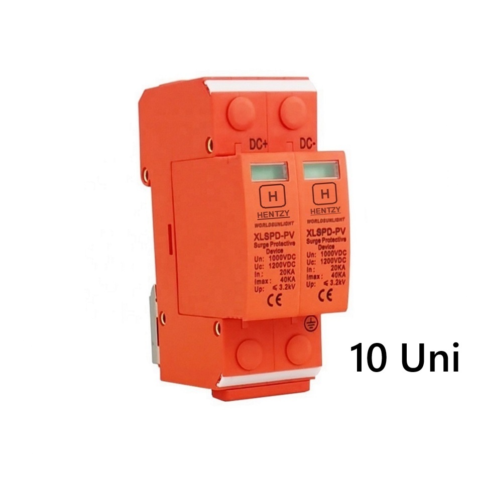 Dps Proteção Surtos 1000v 40/20ka Dc Cc Solar anti raio - Hentzy 10 Unidades
